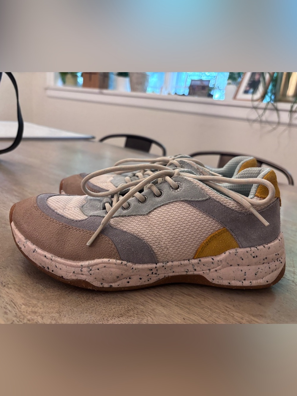 Taos Multi-Accent Sneaker in Beige and Yellow, W9